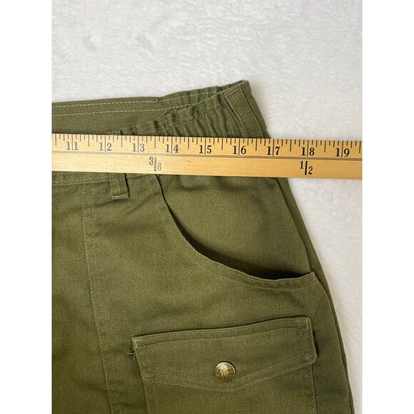 VTG Boy Scouts of America BSA Khaki Green Uniform Utility Cargo Pants sz 34X34 - Picture 8 of 9